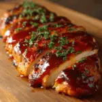 Crispy Baked Buffalo Chicken with BBQ Glaze