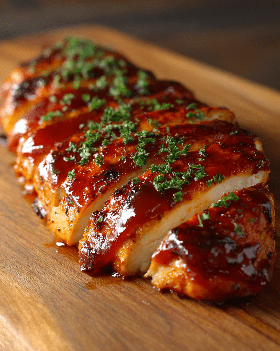 Crispy Baked Buffalo Chicken with BBQ Glaze