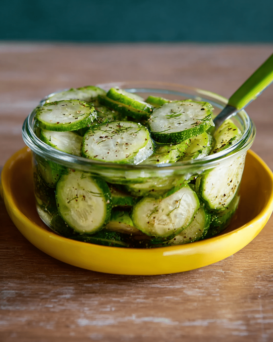 Sweet and Tangy Danish-Style Pickled Cucumbers