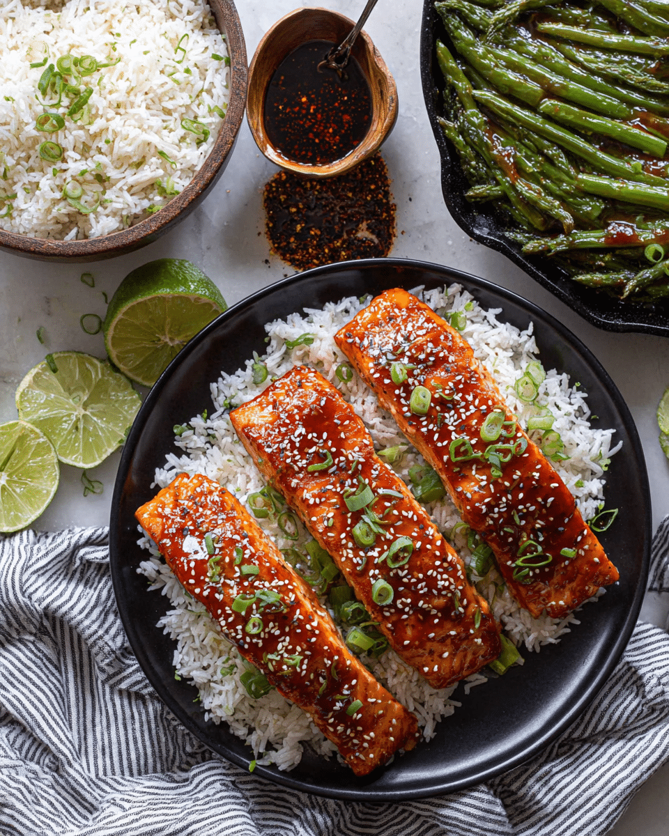 Spicy Glazed Gochujang Salmon with a Sweet Kick