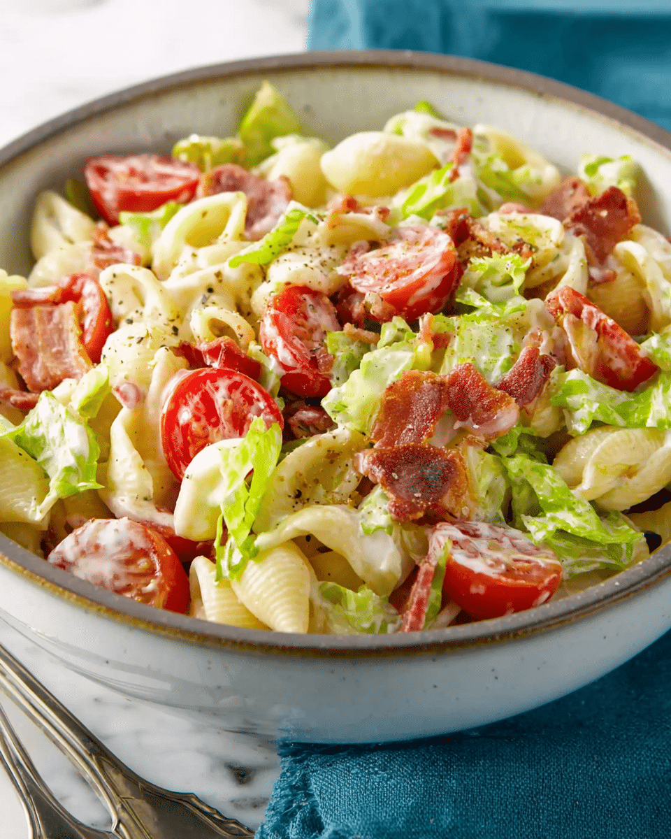 Classic Weight Watchers BLT Pasta Salad with Creamy Dijon Dressing