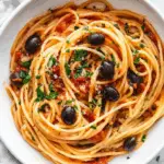 Spaghetti with Bold, Tangy Puttanesca Sauce