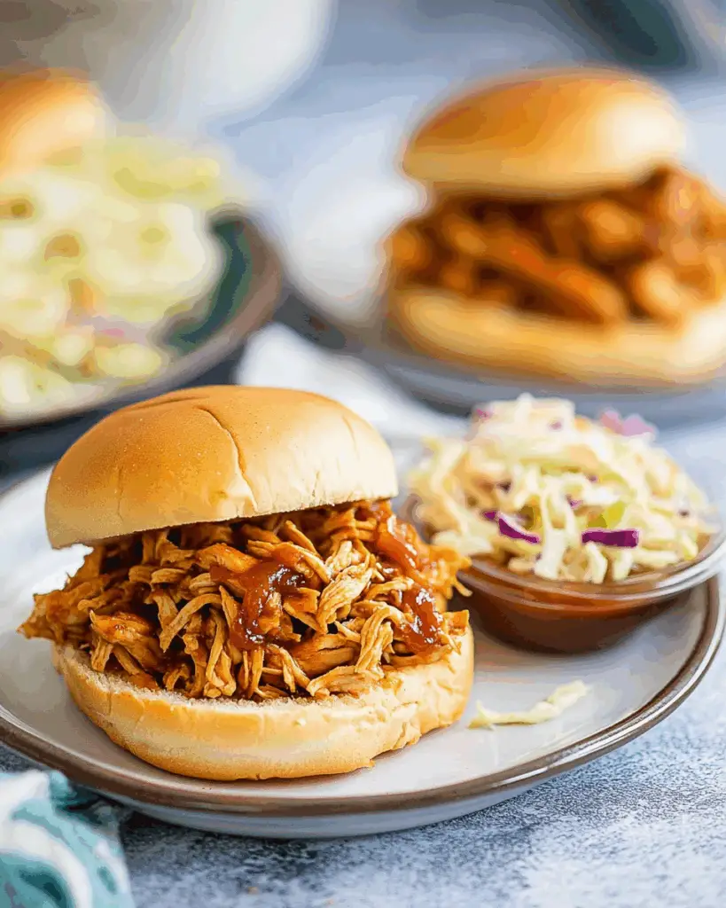 Slow Cooker Barbecue Chicken Sandwiches