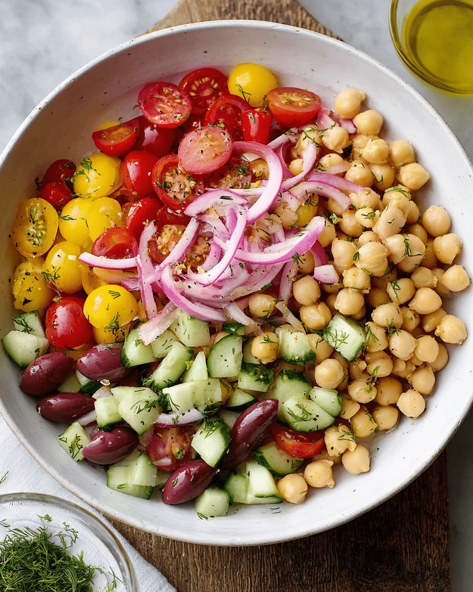 Zesty Mediterranean Chickpea Salad with Herbs & Olives