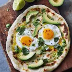 Warm Breakfast Naans with Scrambled Eggs and Avocado
