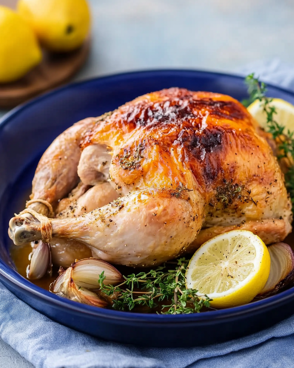 Savory and Juicy Crock Pot Whole Chicken
