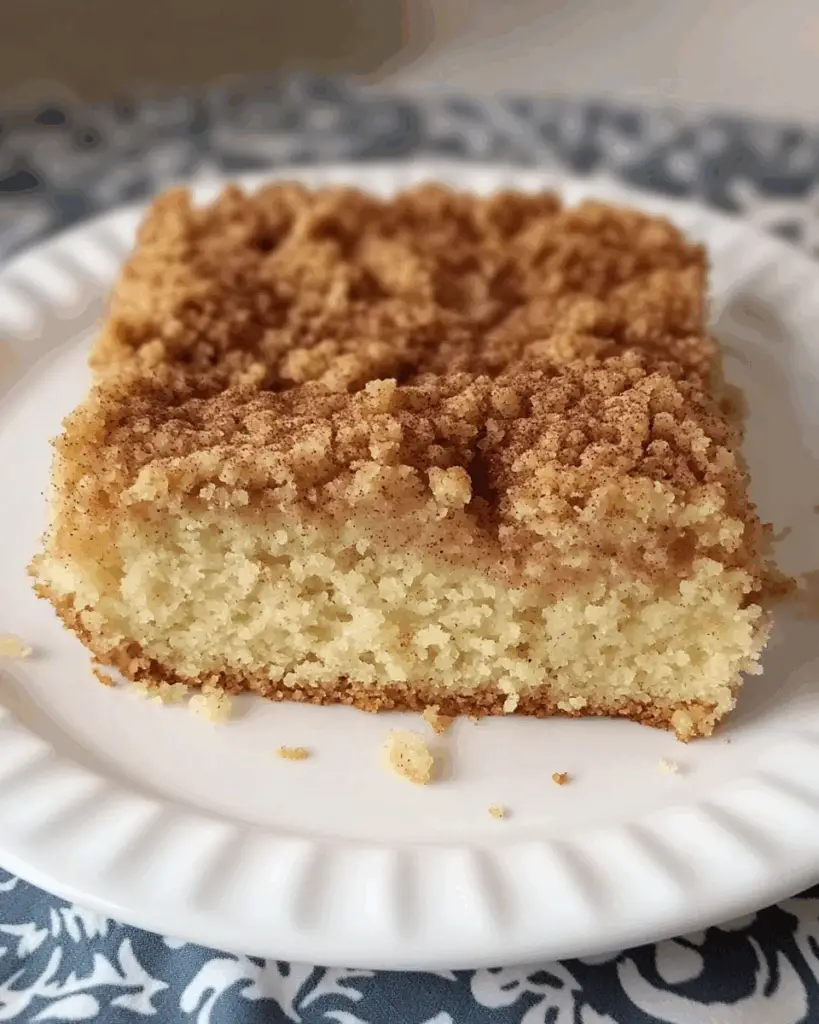 Moist Sour Cream Coffee Cake with a Touch of Cinnamon