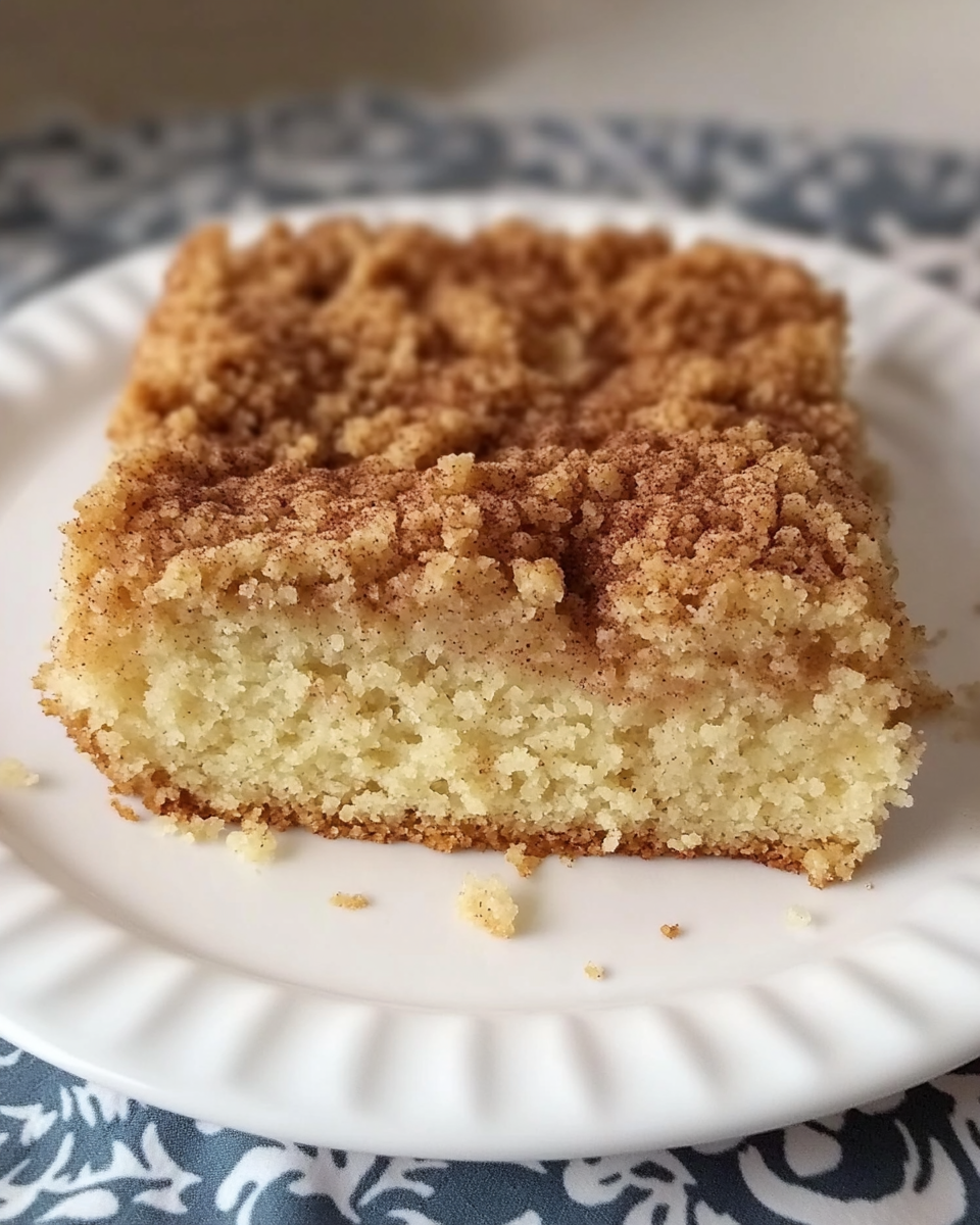 Moist Sour Cream Coffee Cake with a Touch of Cinnamon