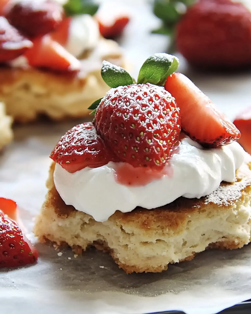 Fluffy Buttermilk Shortcakes with Fresh Strawberries