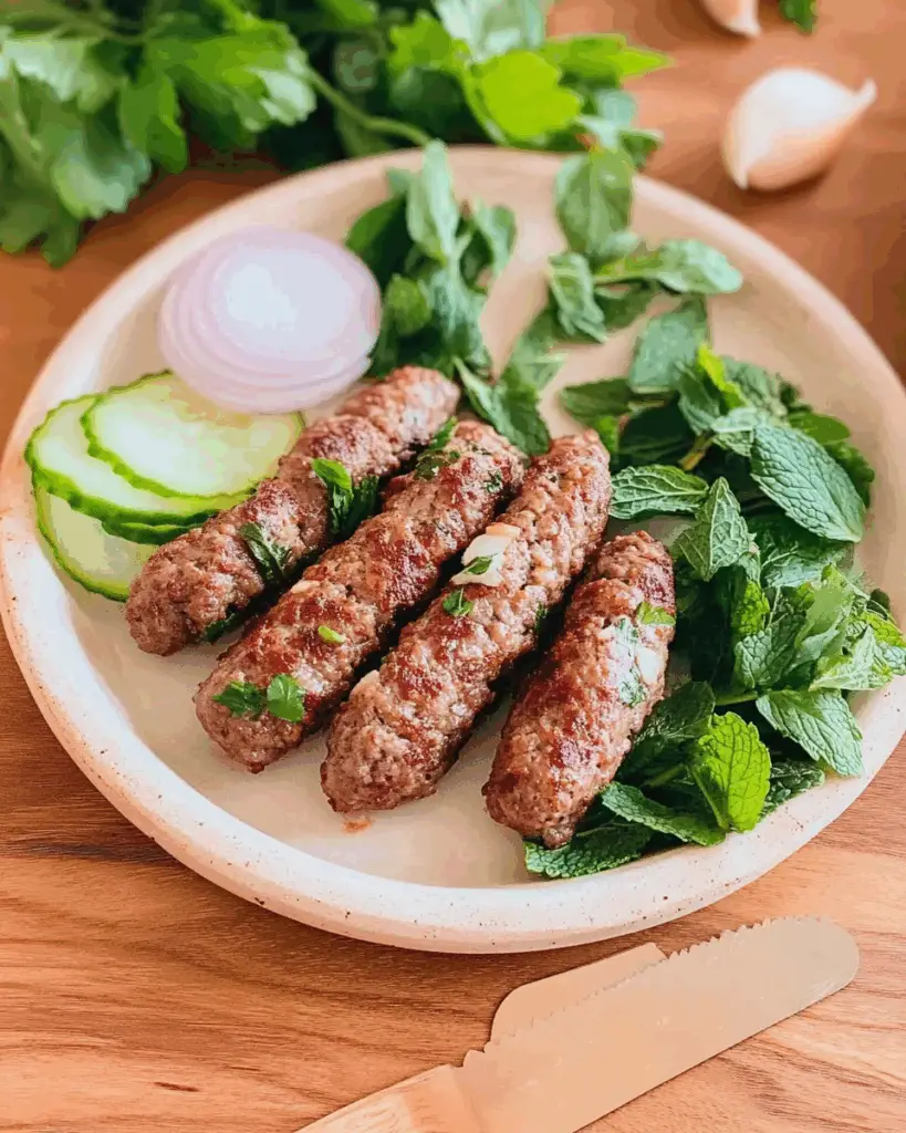 Middle Eastern Spiced Beef Kafta Kebabs