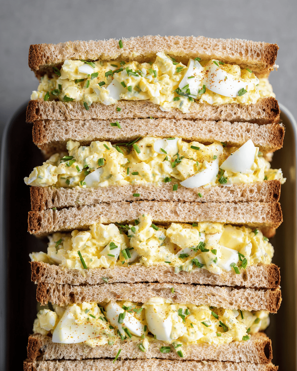 Classic Creamy Egg Salad Sandwich with Chives and Dijon