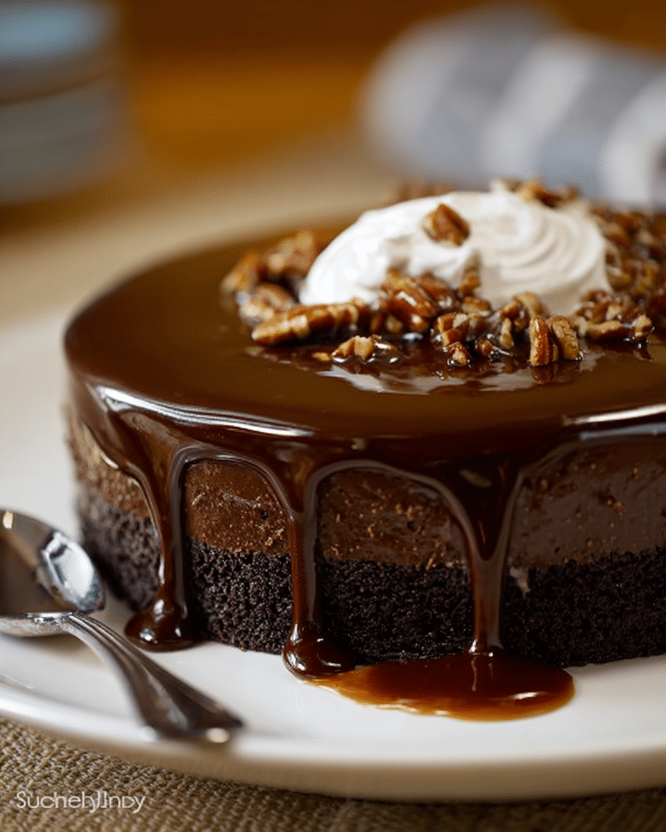 Death By Chocolate: Ganache Torte with Pecan Cookie Crust