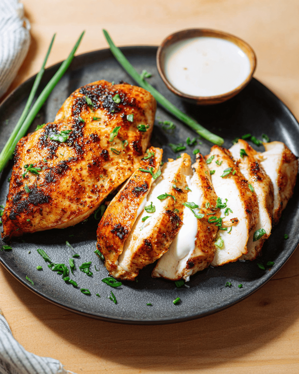 Juicy Ranch-Marinated Chicken Cutlets with Creamy Garlic Sauce
