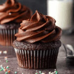 Rich and Moist Double Chocolate Cupcakes with a Fudgy Twist