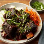 Tender Korean BBQ-Inspired Crock Pot Ribs with Carrots and Rice