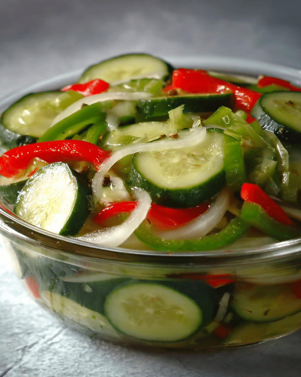 Sweet & Tangy Freezer-Kissed Cucumber Pickles