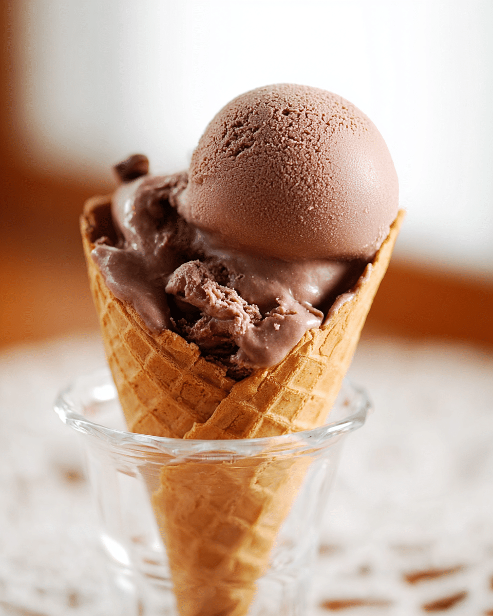 Velvety Homemade Chocolate Ice Cream with Double the Cocoa