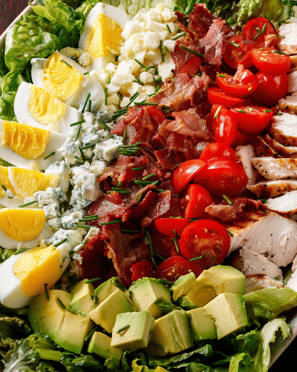 Classic Cobb Salad with Roquefort Vinaigrette and Avocado Bliss
