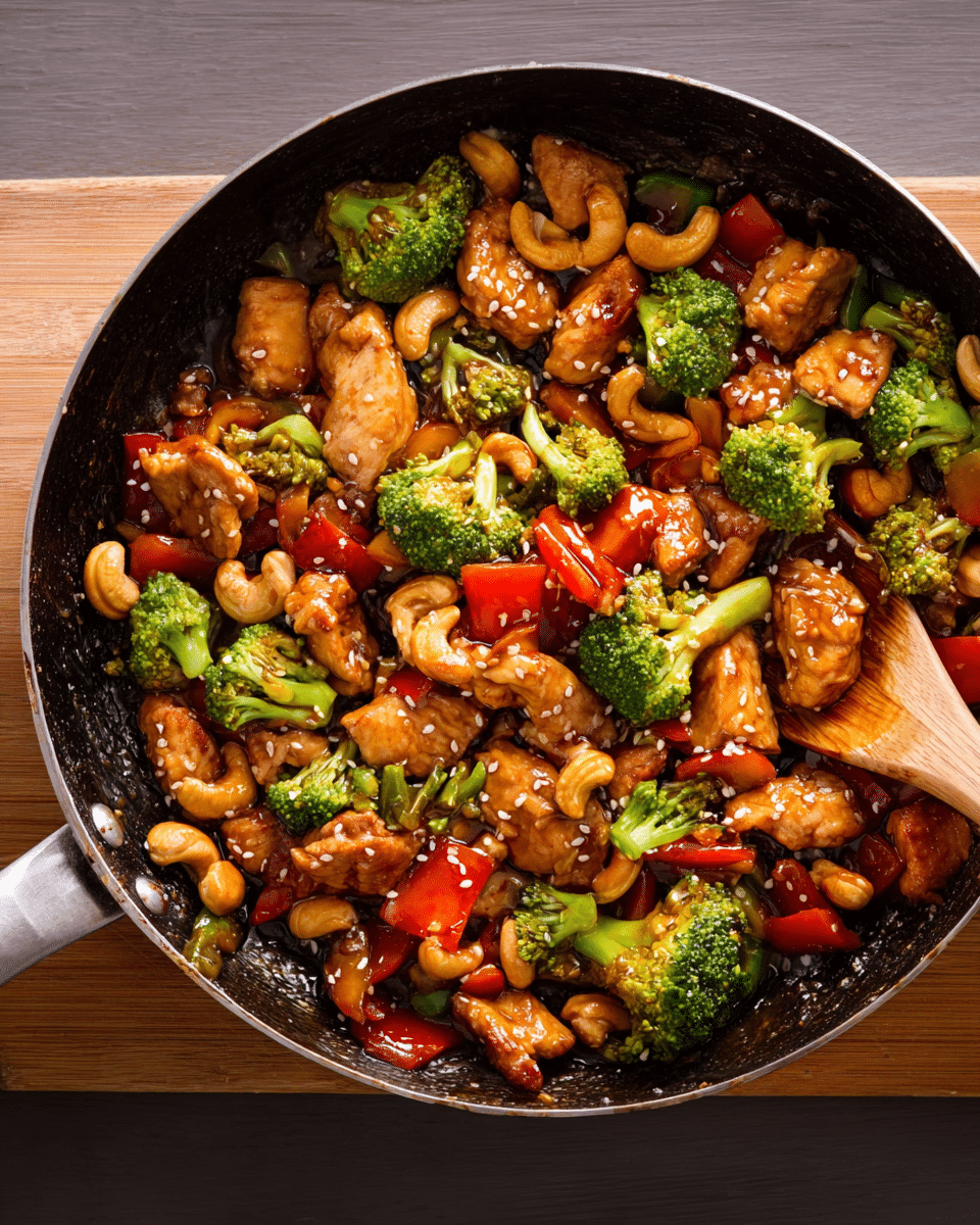 Sweet & Savory Chicken Stir-Fry with Crunchy Cashews