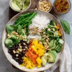 Refreshing Mango & Black Bean Rice Bowl with Ginger-Lime Dressing
