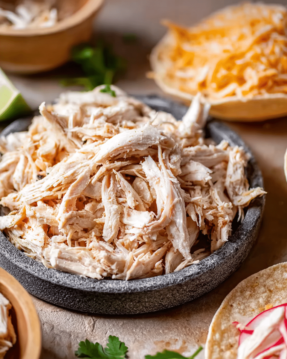 Slow-Cooked Freezer-Friendly Shredded Chicken