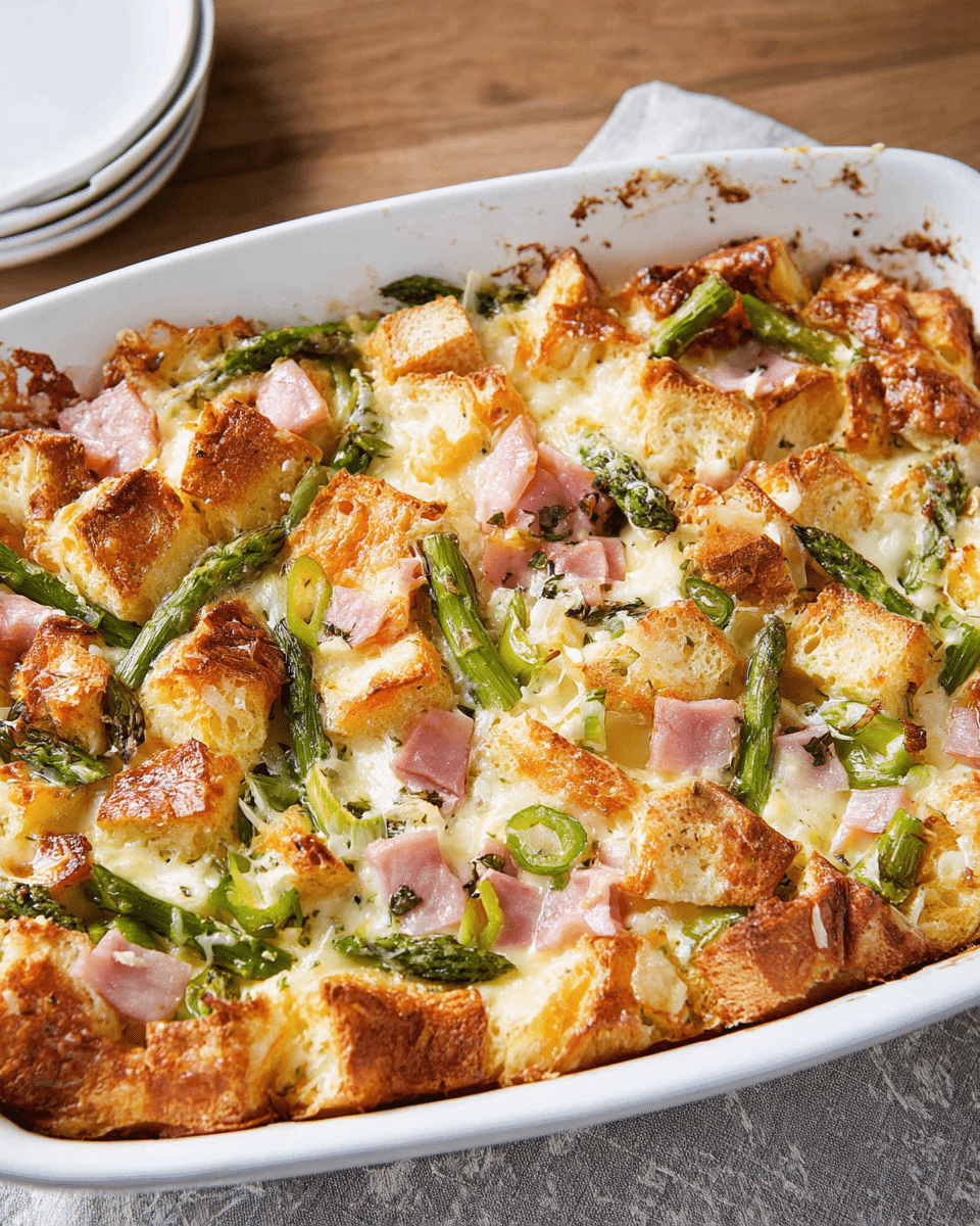 Savory Ham and Asparagus Breakfast Bake