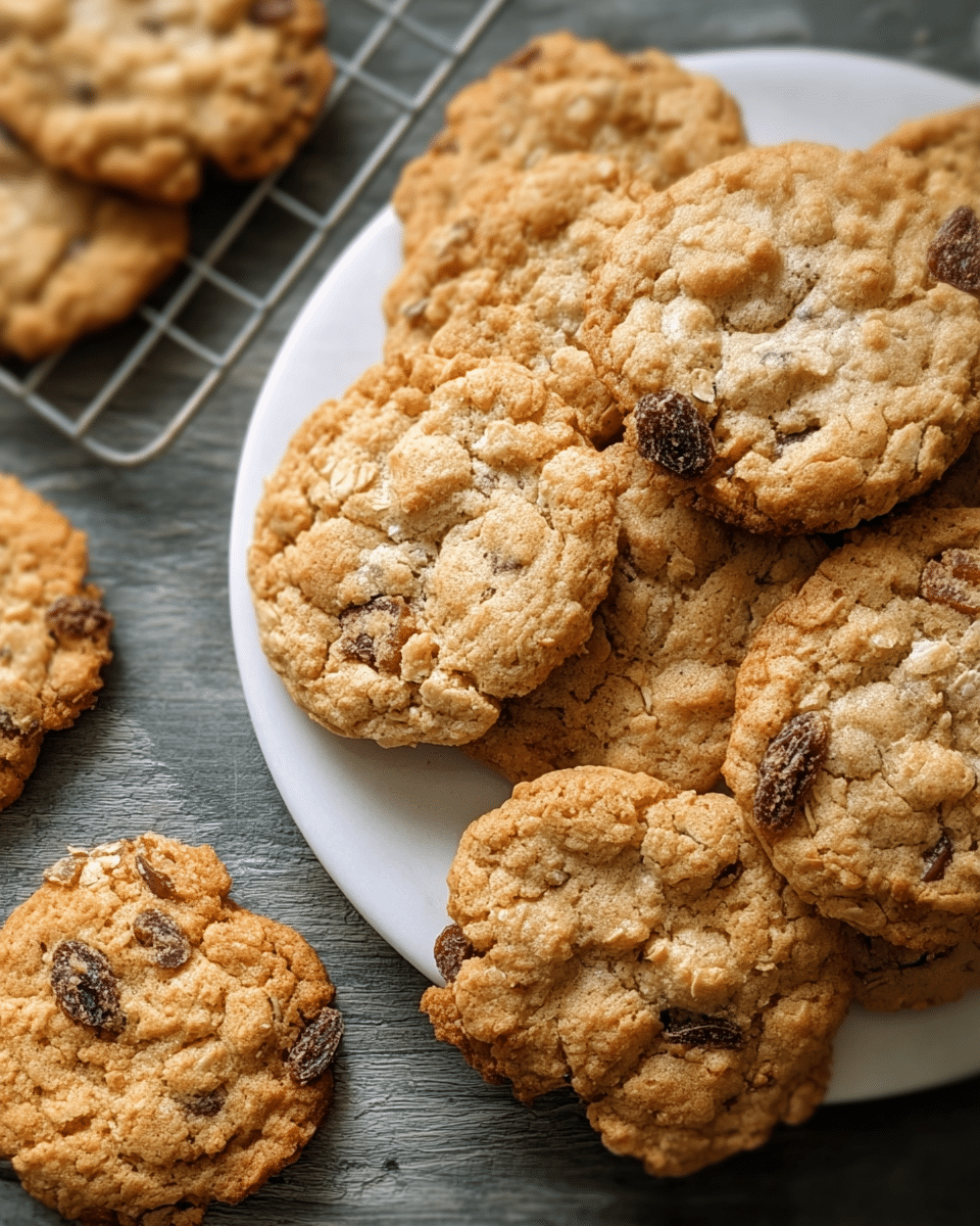 Chewy Oatmeal Cookies with Chocolate-Covered Raisin Bliss