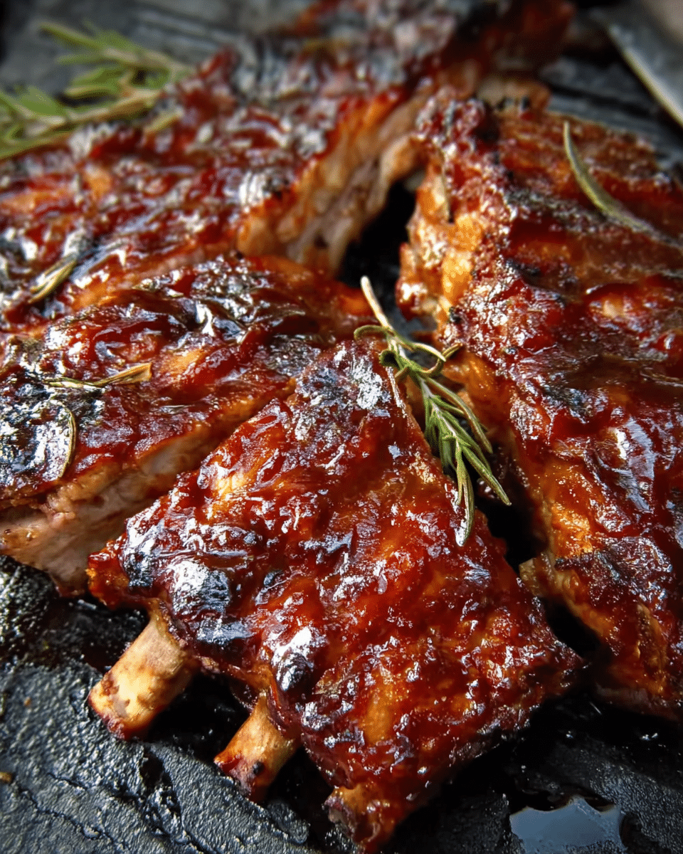 Tender and Flavorful Barbecued Ribs with Sweet and Smoky Glaze