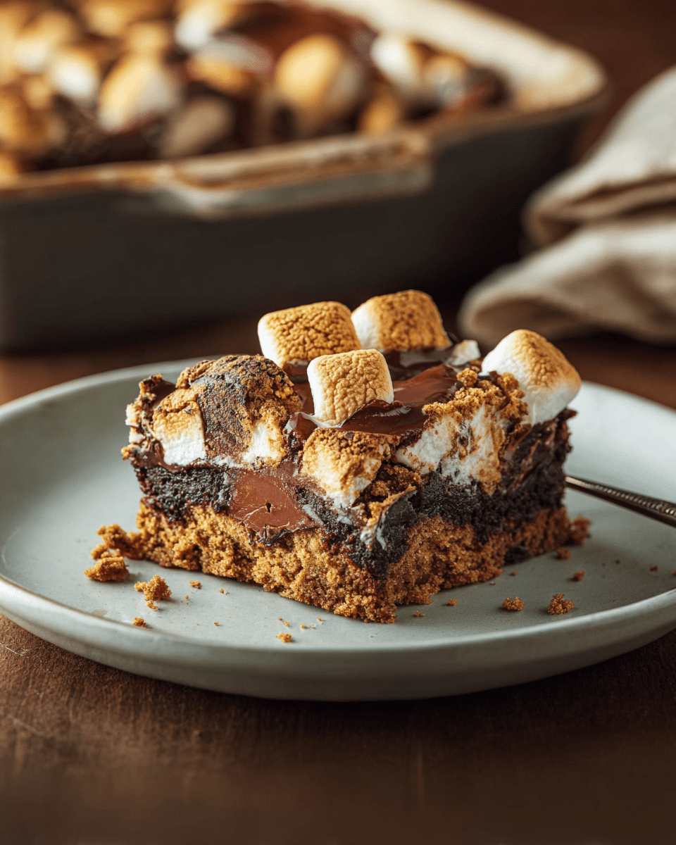Gooey Campfire S’more Brownies Deluxe
