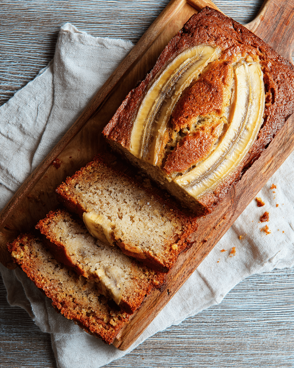 Moist & Lush Sour Cream Banana Bread with Caramelized Top