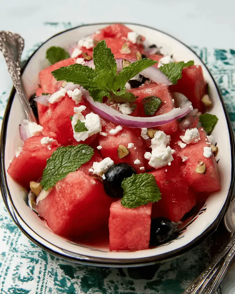 Refreshing Watermelon, Feta & Mint Salad