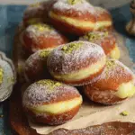 Italian Pistachio Cream–Filled Bomboloni Delight