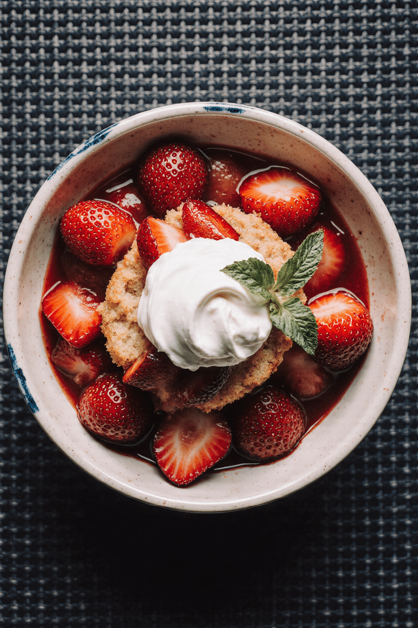 Buttery Browned Strawberry Shortcake Delight
