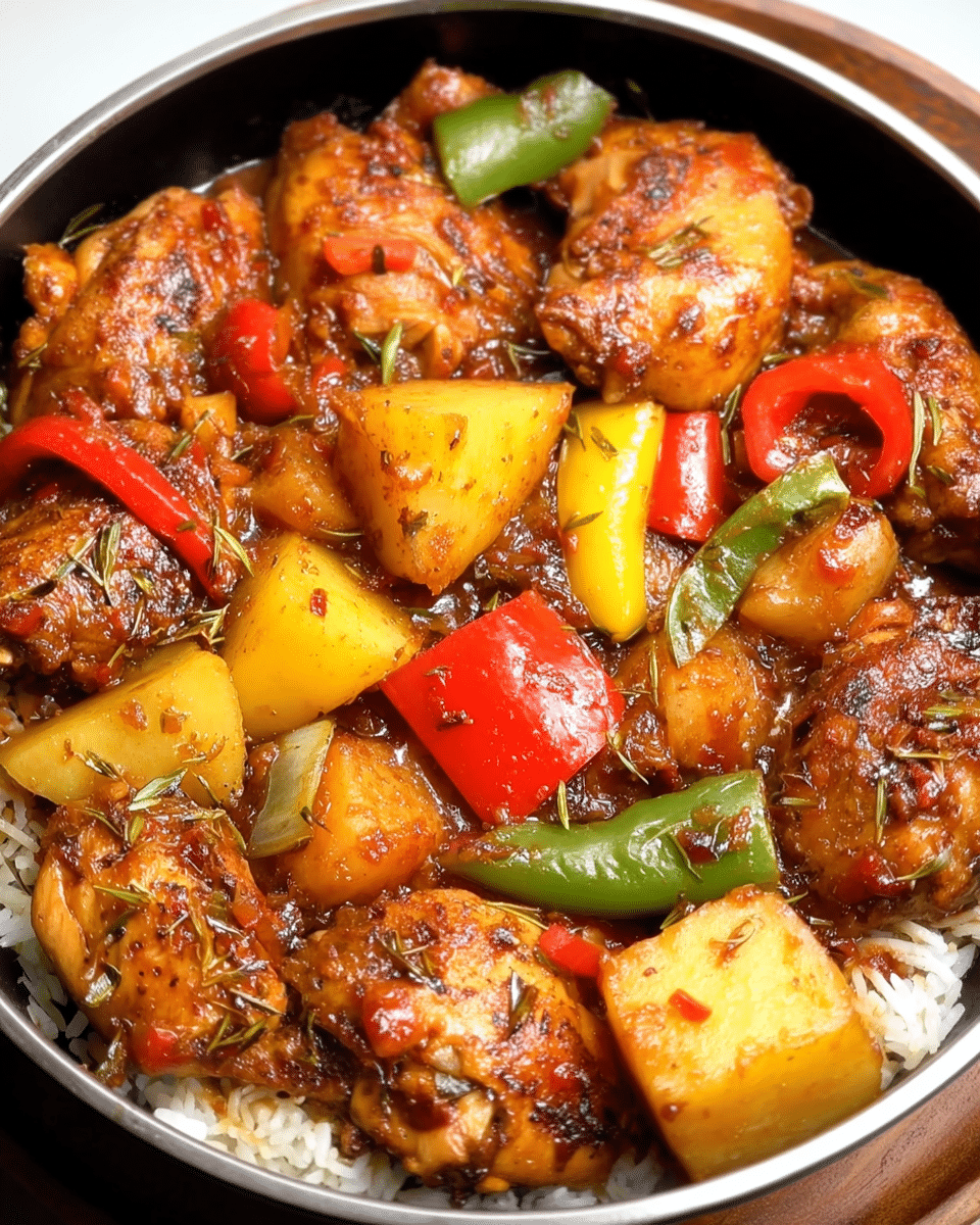 Filipino Chicken Asado Stew with Tangy Tomato Soy Glaze