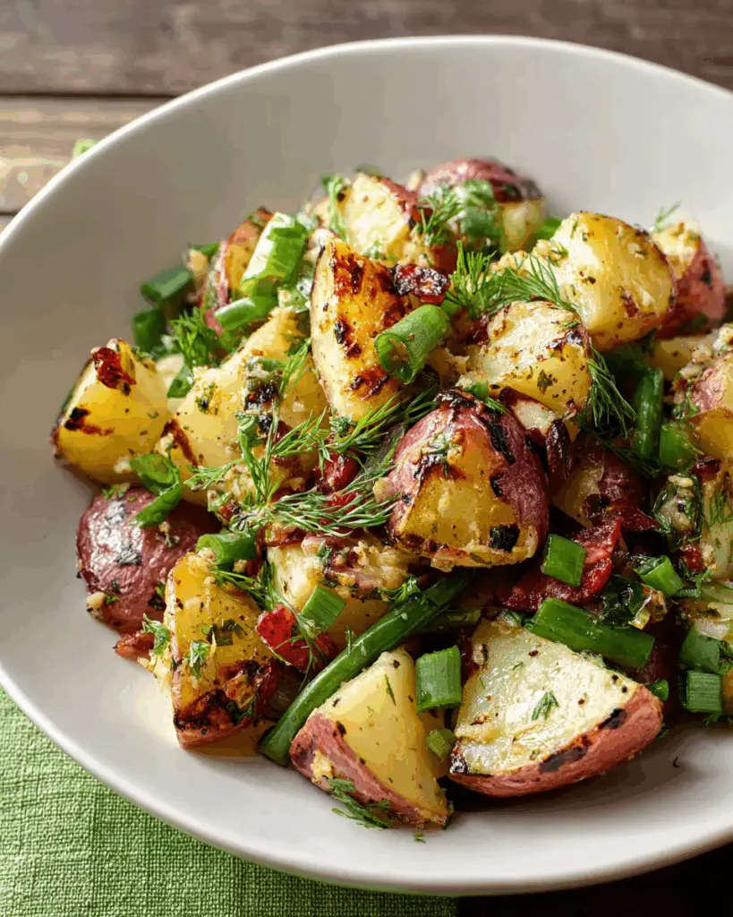 Smoky Grilled Potato Salad with Herb Dressing