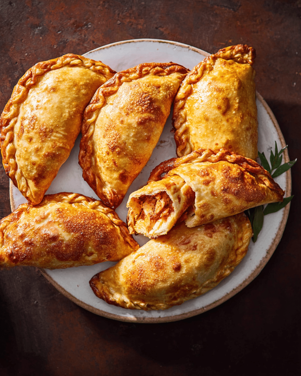 Golden Chicken Empanadas with Flaky Pastry Delight