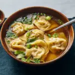 Comforting Homemade Wonton Soup with Pork and Shrimp Dumplings