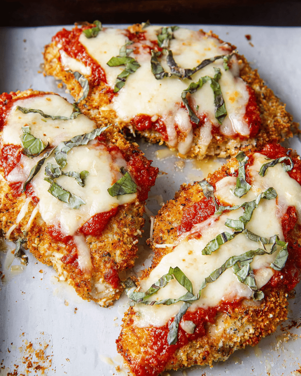 Crispy Italian Chicken Parmesan with Melted Mozzarella