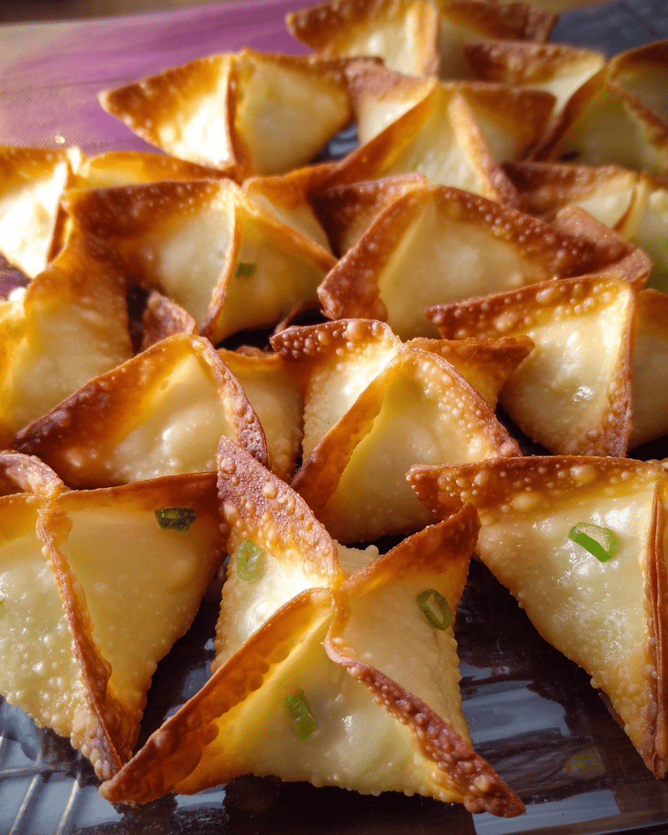 Golden Baked Crab Rangoon Bites