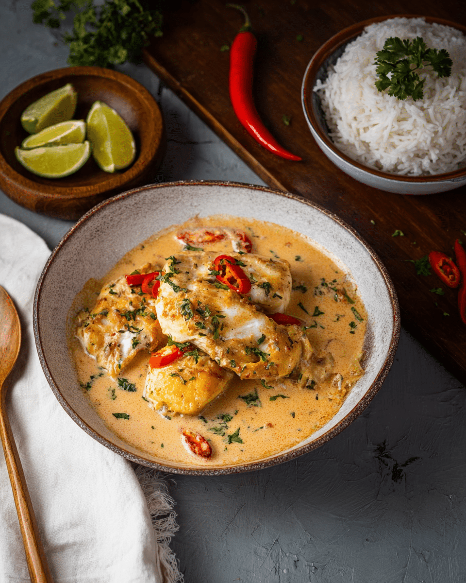 Dominican Pescado en Coco with Sweet & Savory Coconut Milk Poaching Sauce