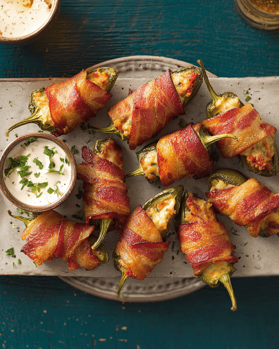 Smoky Jalapeño Poppers Wrapped in Crispy Bacon