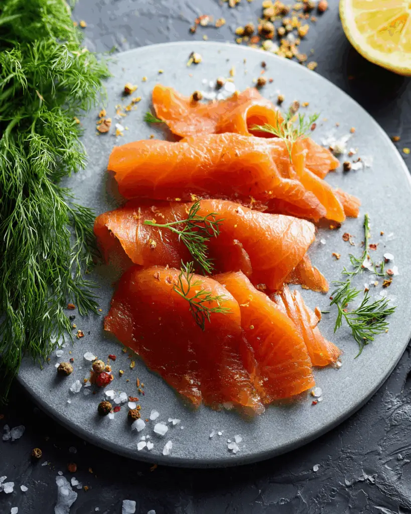 Cured Norwegian Salmon with Fresh Dill and Spices