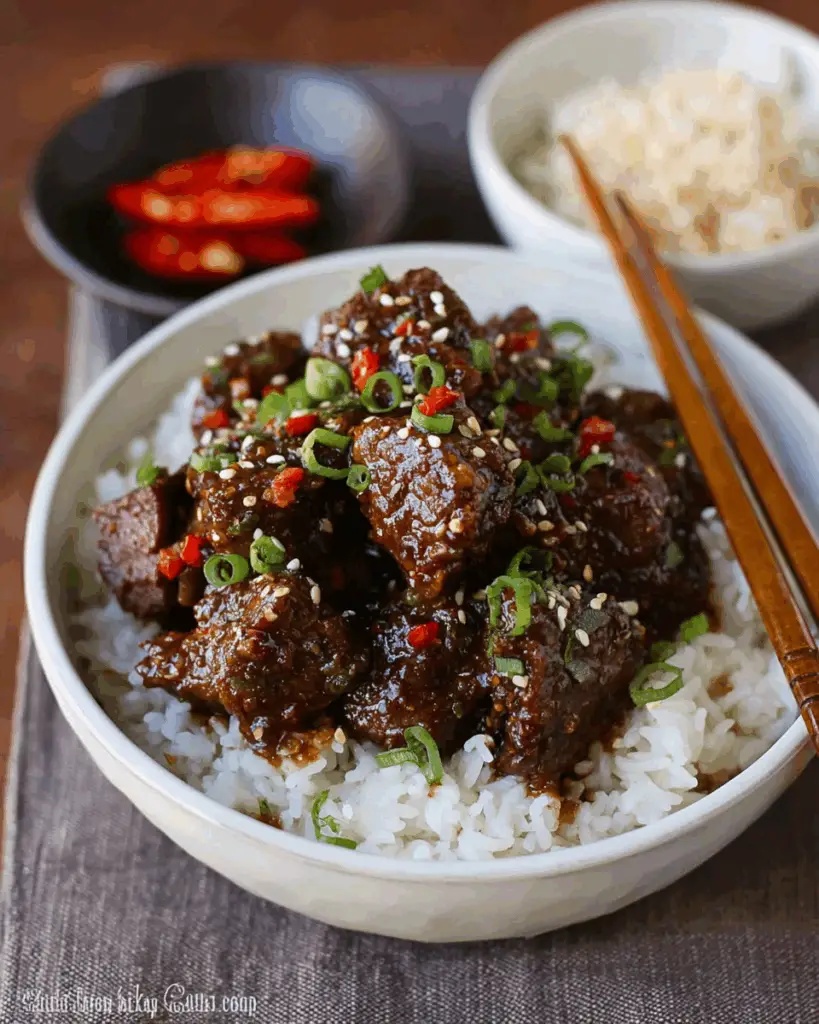 Tender Lemongrass-Ginger Braised Beef in a Sweet-Savory Soy Sauce