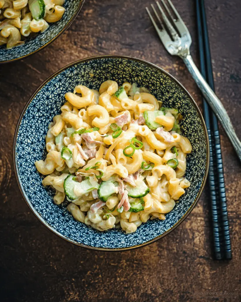 Creamy Japanese-Style Macaroni Salad with Veggies & Kewpie Mayo