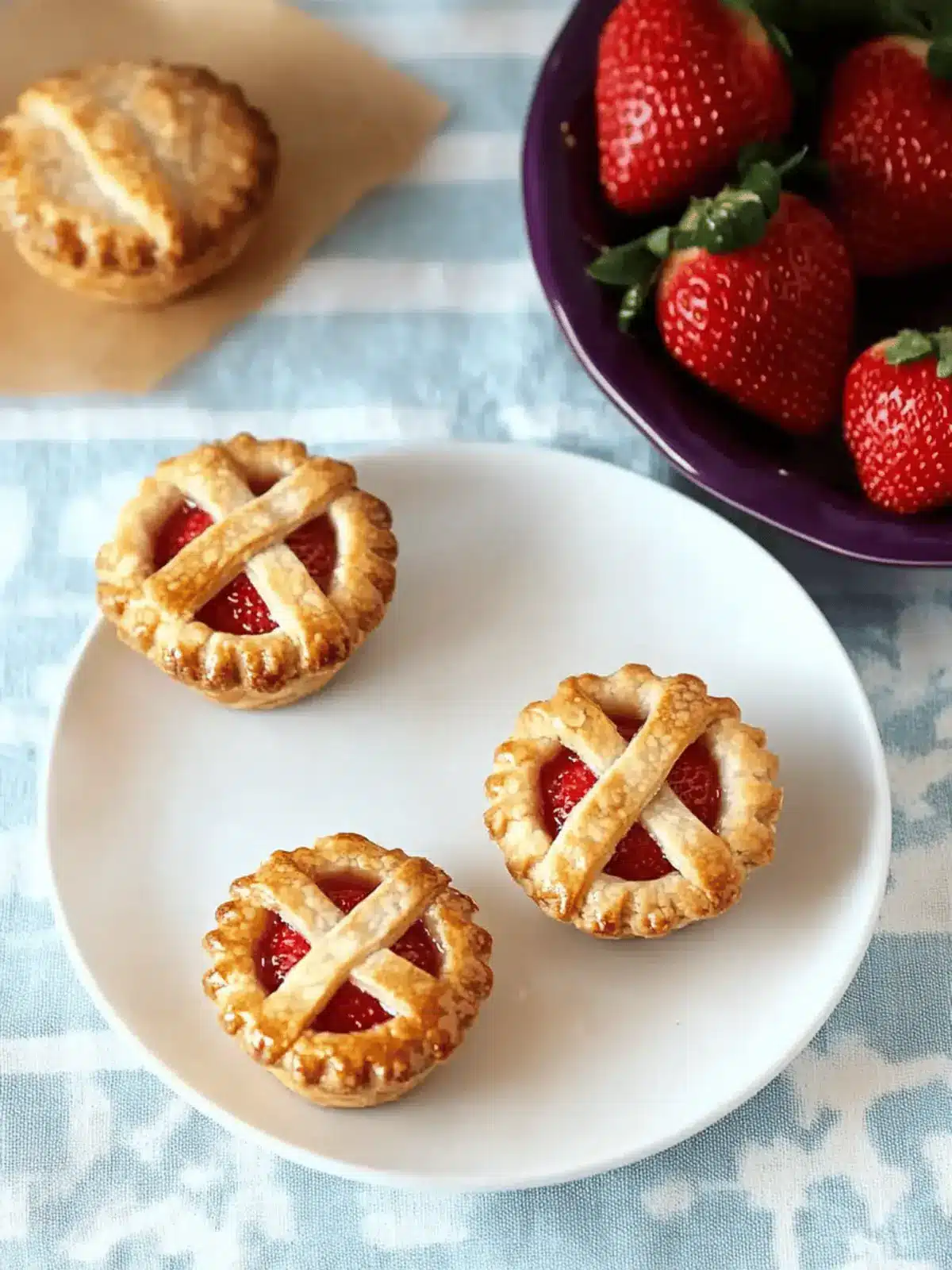 Mini Strawberry Rum Pies