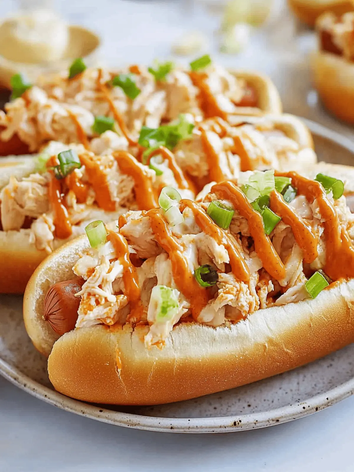 Buffalo Chicken Hot Dog