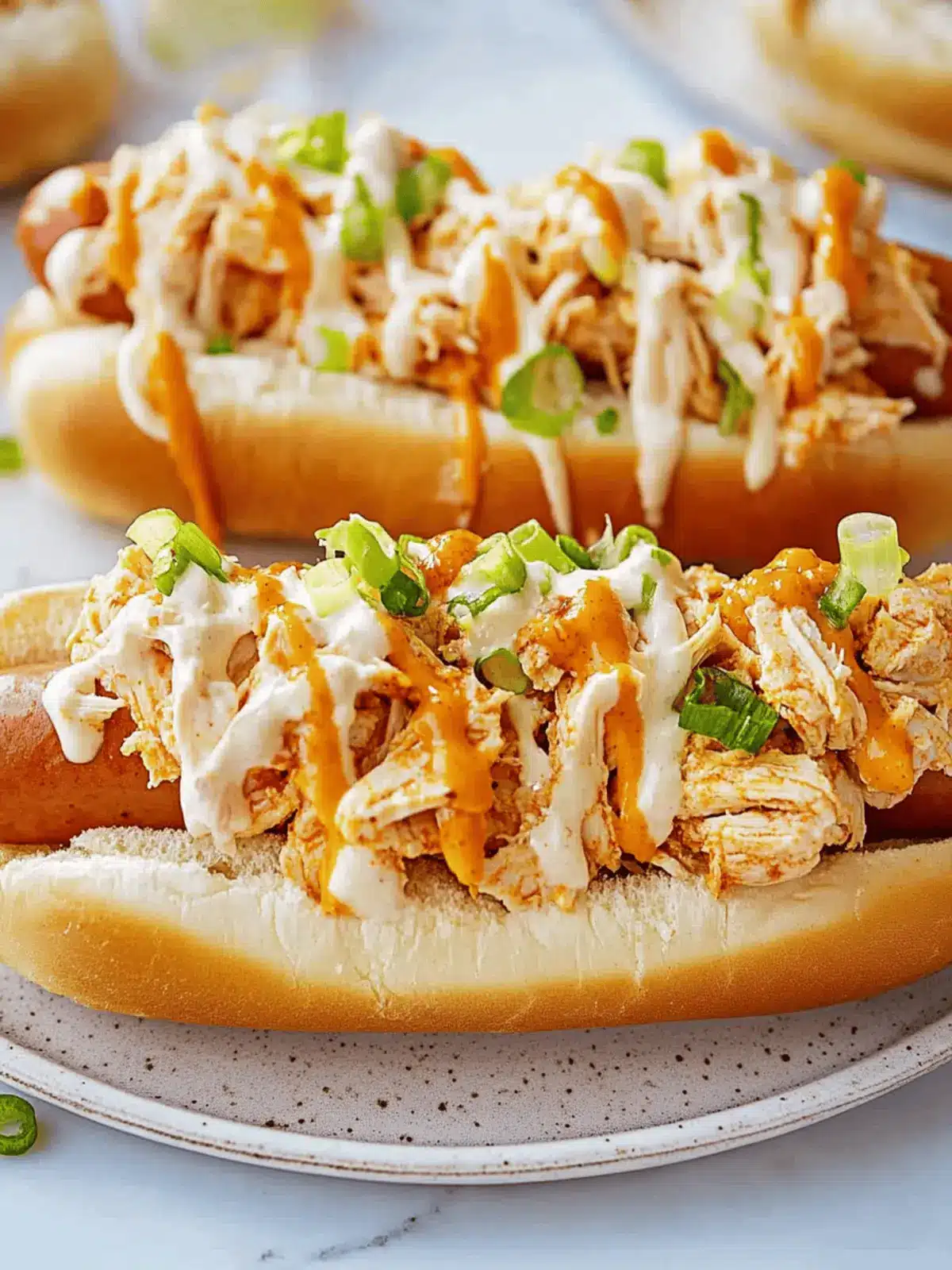 Buffalo Chicken Hot Dog