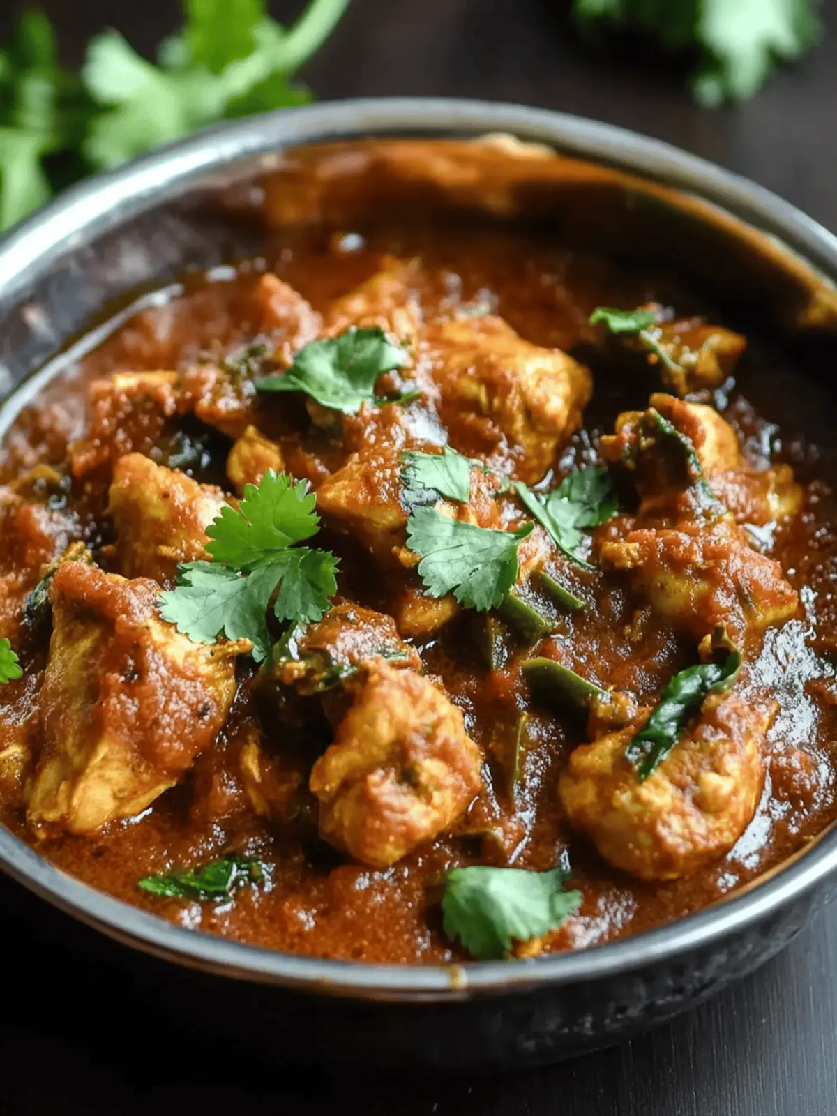 Madras chicken curry in 30 minutes