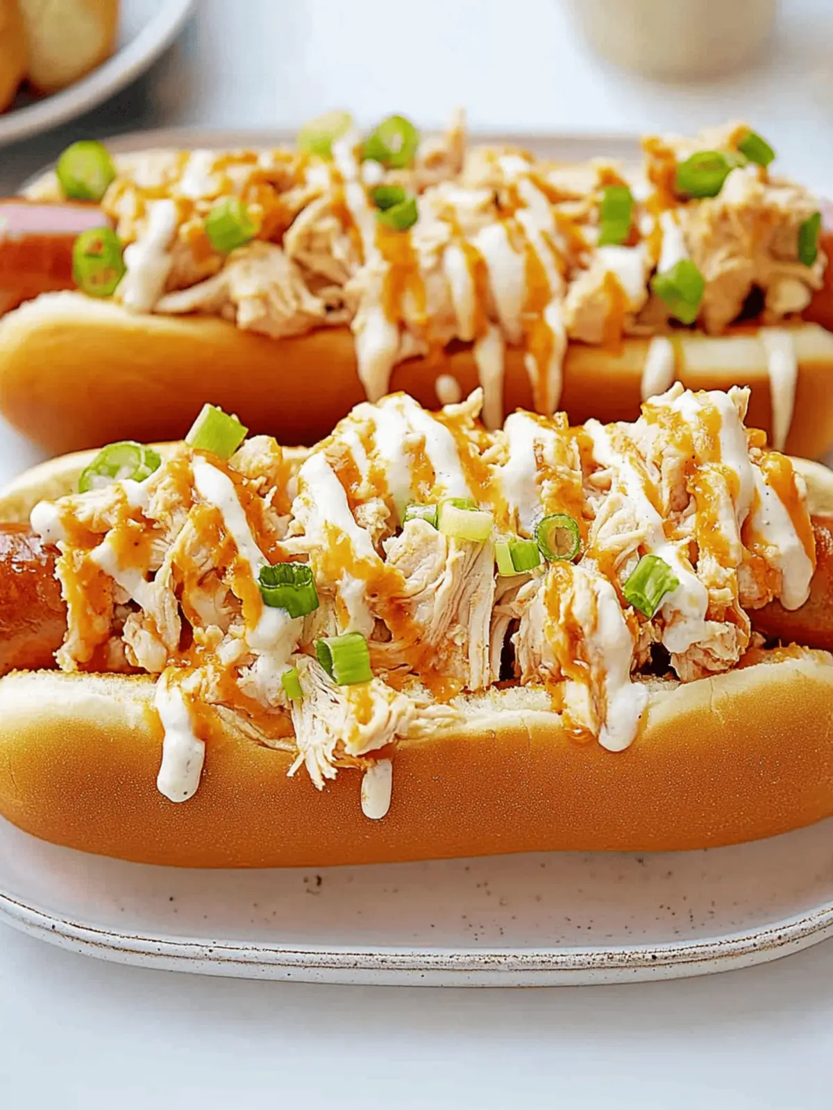 Buffalo Chicken Hot Dog