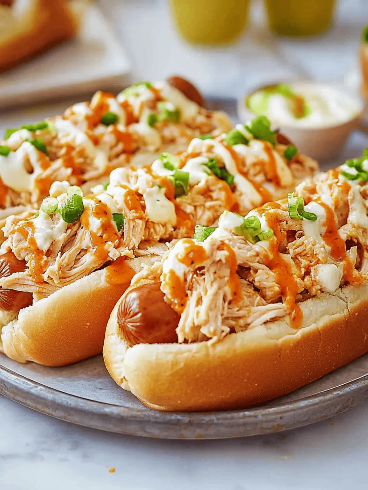 Buffalo Chicken Hot Dog